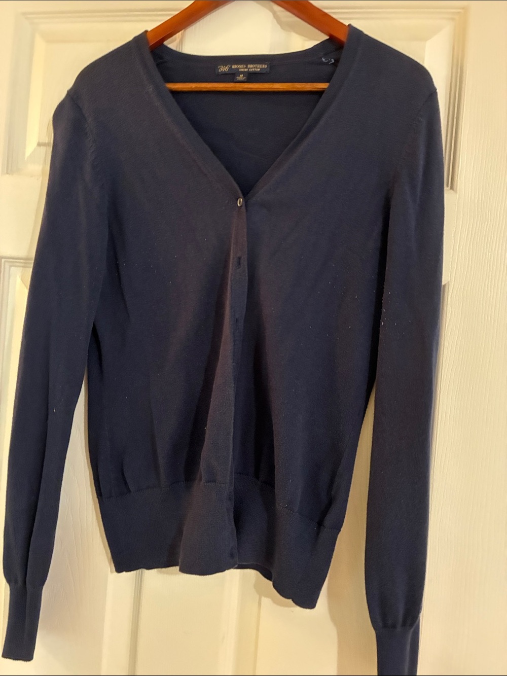 Brooks Brothers Navy Supima Cotton Crewneck Sweater